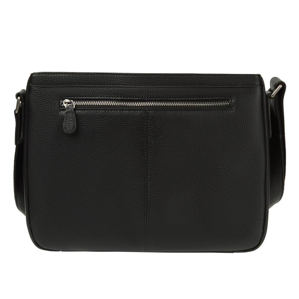 Деловая сумка Dr.Koffer из натуральной кожи черная