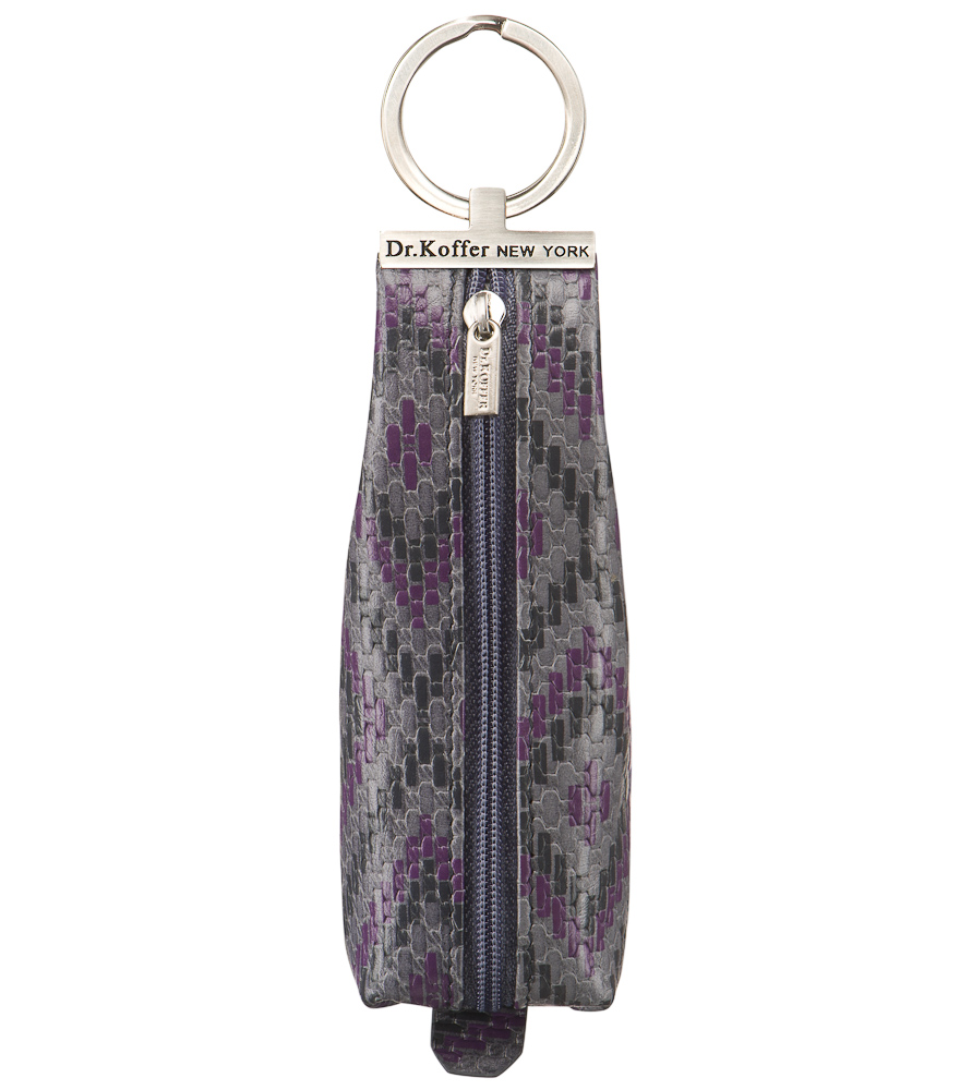 Ключница Dr.Koffer из натуральной кожи серая