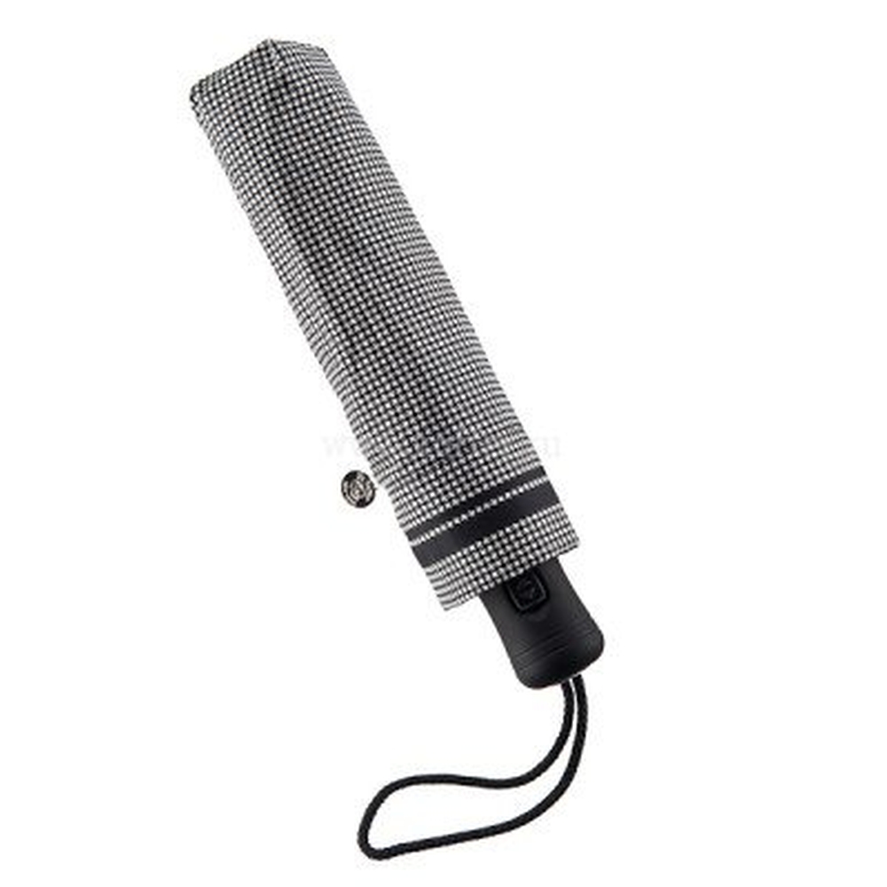 Серый женский зонт автомат гусиная лапка Dr.Koffer