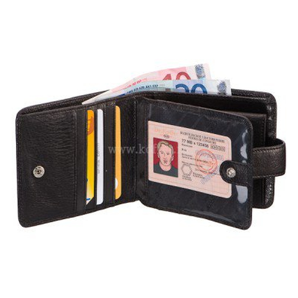 Портмоне Dr.Koffer из натуральной кожи черное