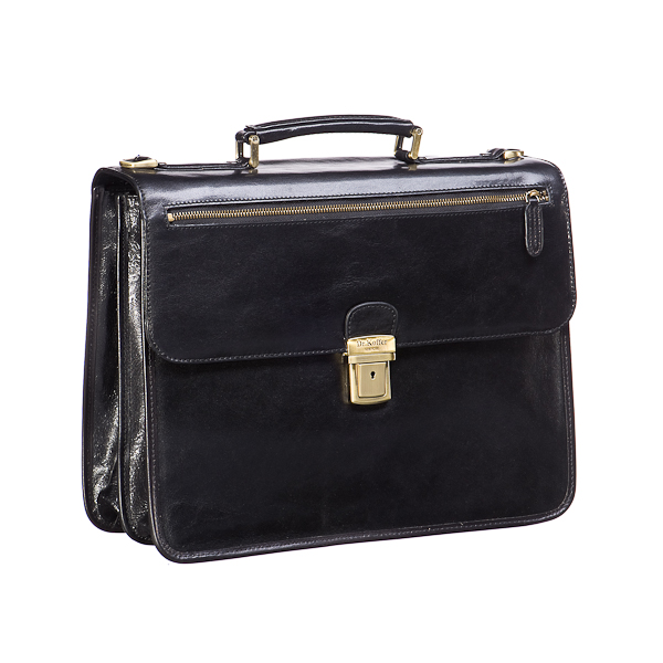 Вместительный портфель для документов с внешним карманом на клапане  Dr.Koffer P402418-42-04