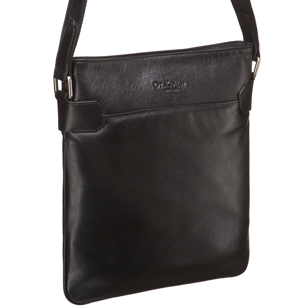 Сумка через плечо Dr.Koffer из натуральной кожи черная