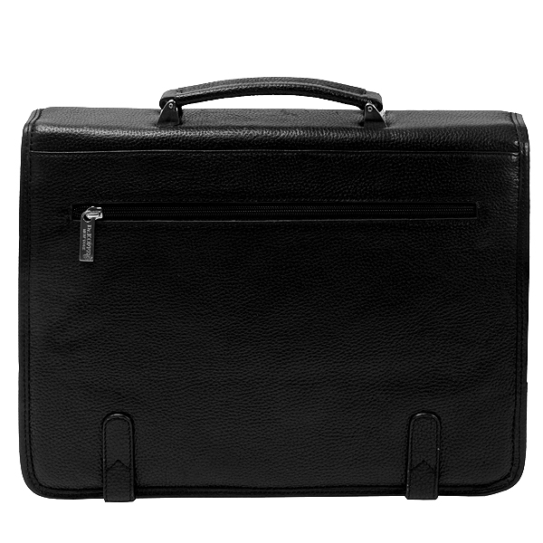 Портфель Dr.Koffer из натуральной кожи черный