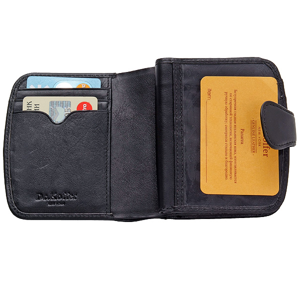 Кошелек Dr.Koffer из натуральной кожи черный