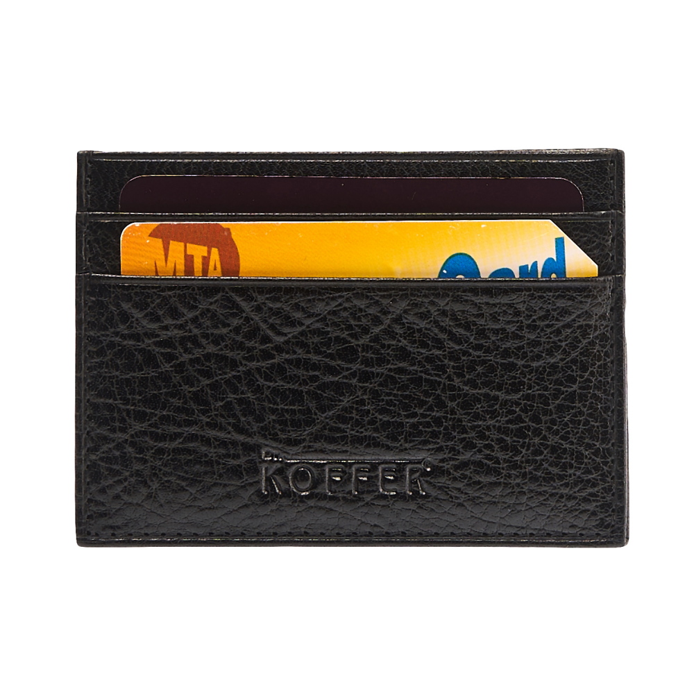 Визитница Dr.Koffer из натуральной кожи черная