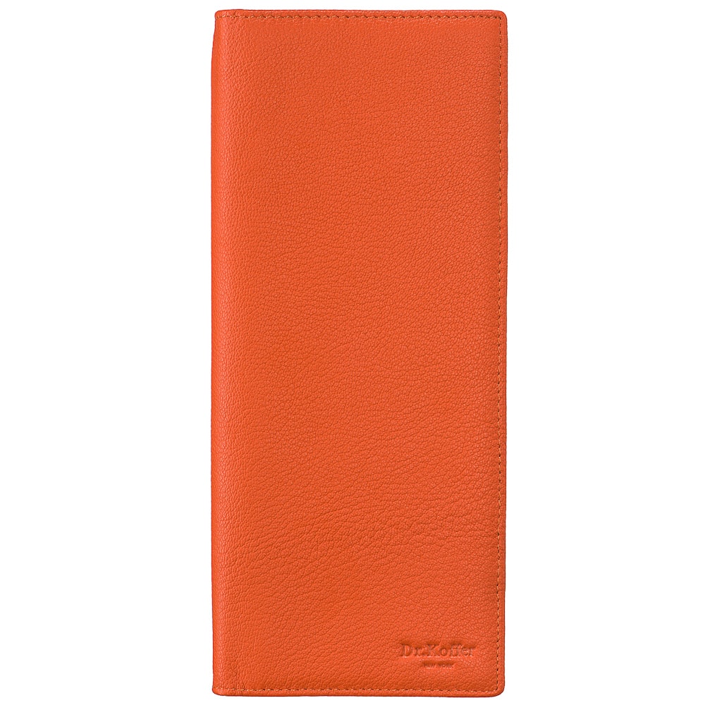 Визитница Dr.Koffer из натуральной кожи оранжевая