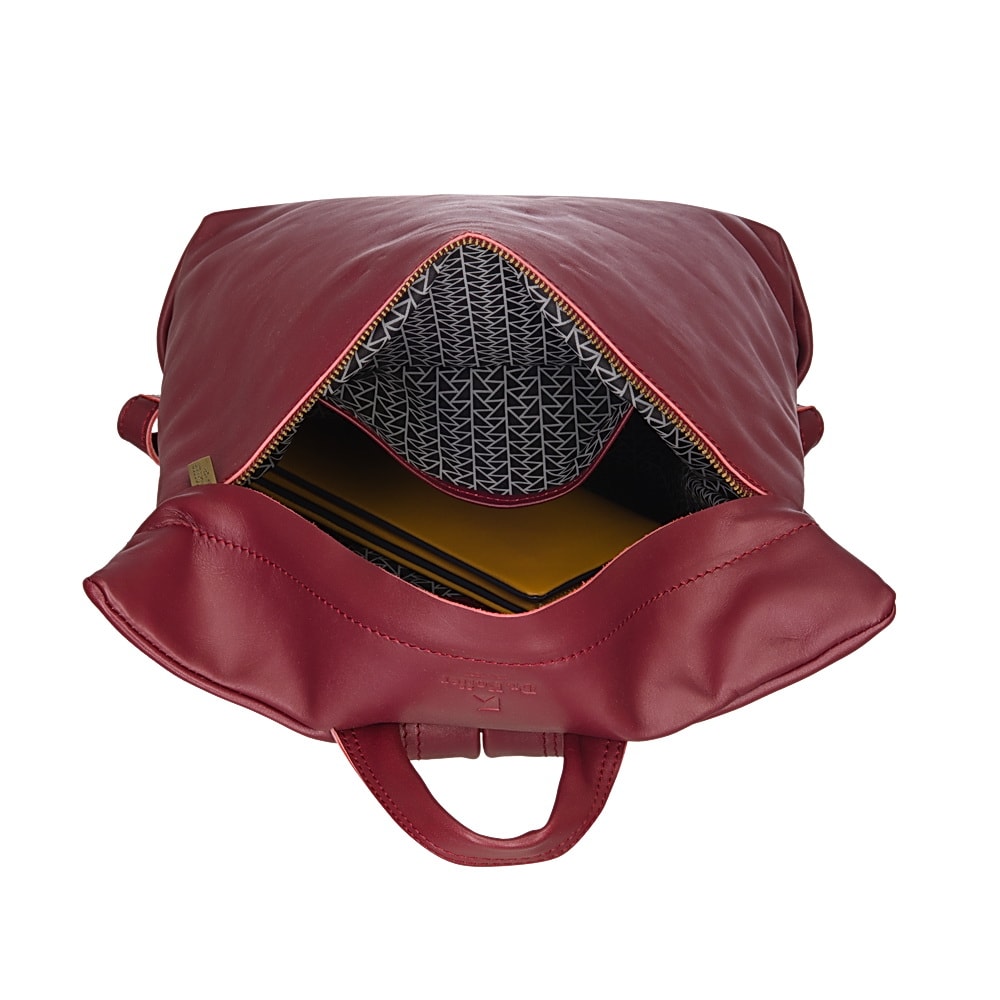 Рюкзак Dr.Koffer из натуральной кожи бордовый