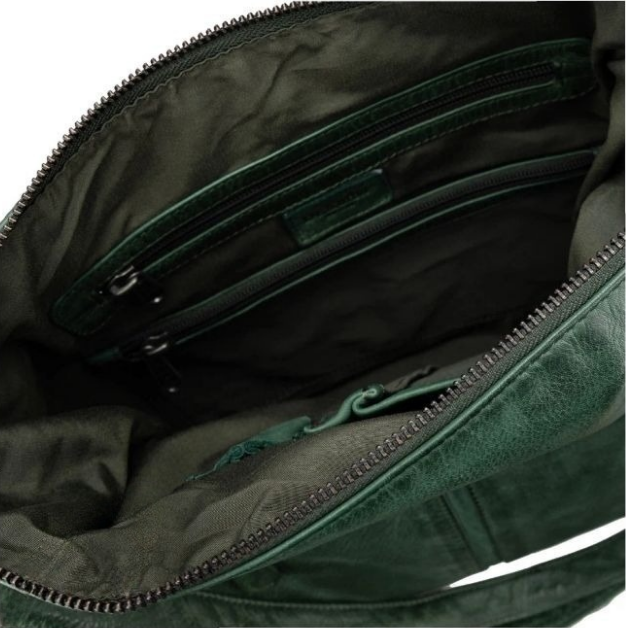 Сумка через плечо Dr.Koffer из натуральной кожи зеленая