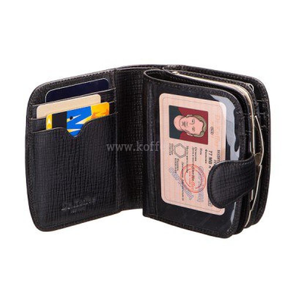 Кошелек Dr.Koffer из натуральной кожи черный