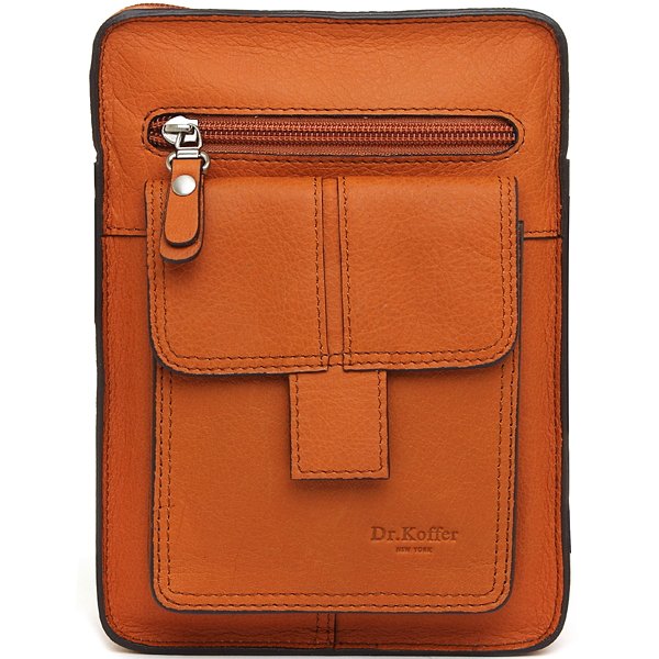 Сумка через плечо Dr.Koffer из натуральной кожи коричневая