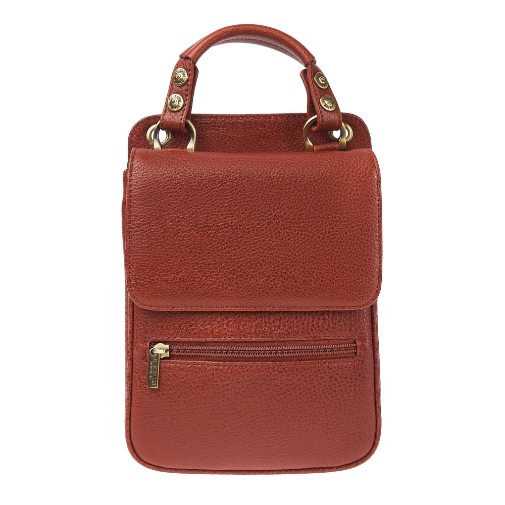 Сумка через плечо Dr.Koffer из натуральной кожи коричневая