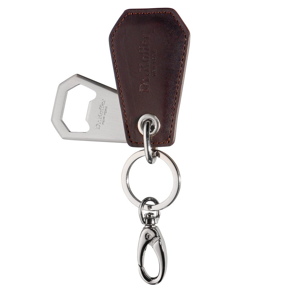 Брелок Dr. Koffer из натуральной кожи коричневый
