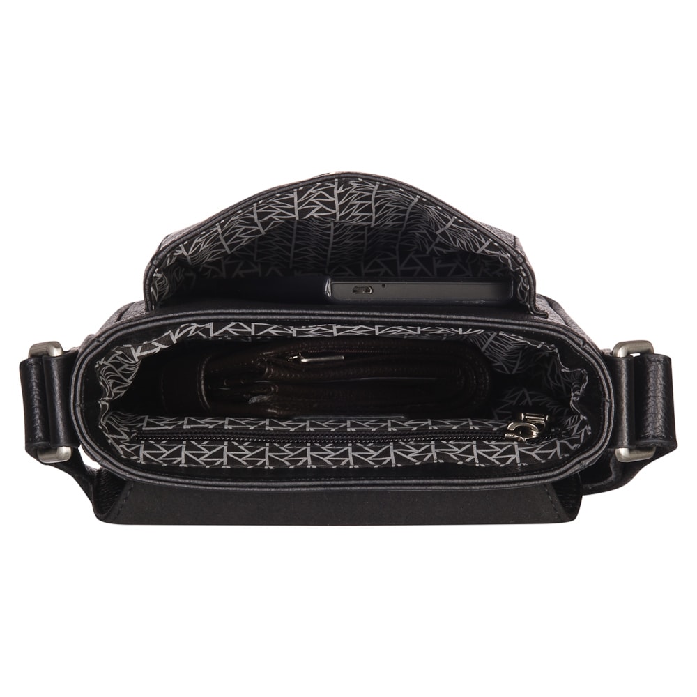 Сумка через плечо Dr.Koffer из натуральной кожи черная