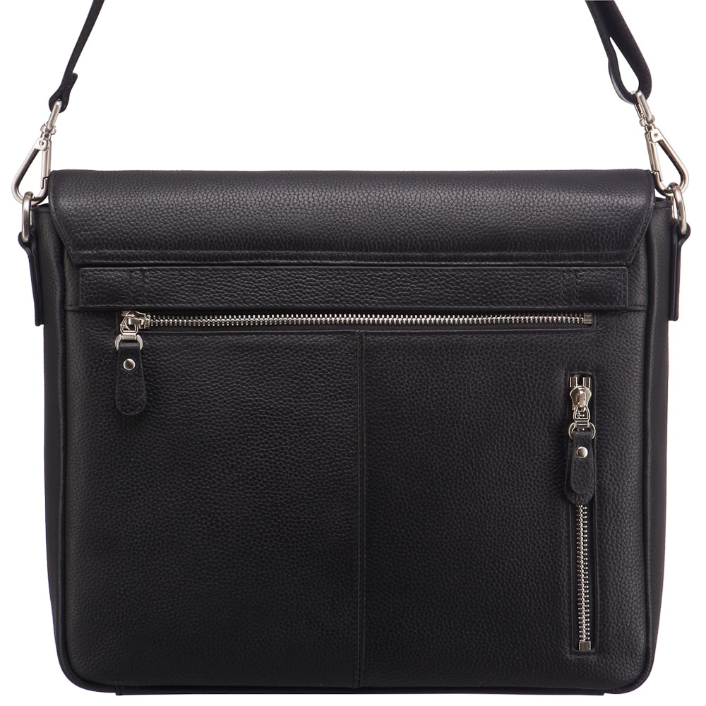 Деловая сумка Dr.Koffer из натуральной кожи черная