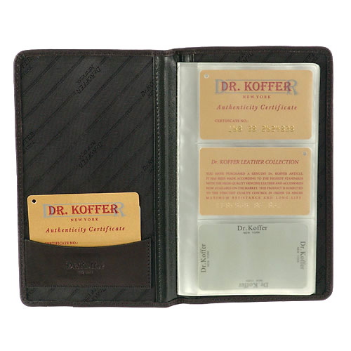 Визитница Dr.Koffer из натуральной кожи черная