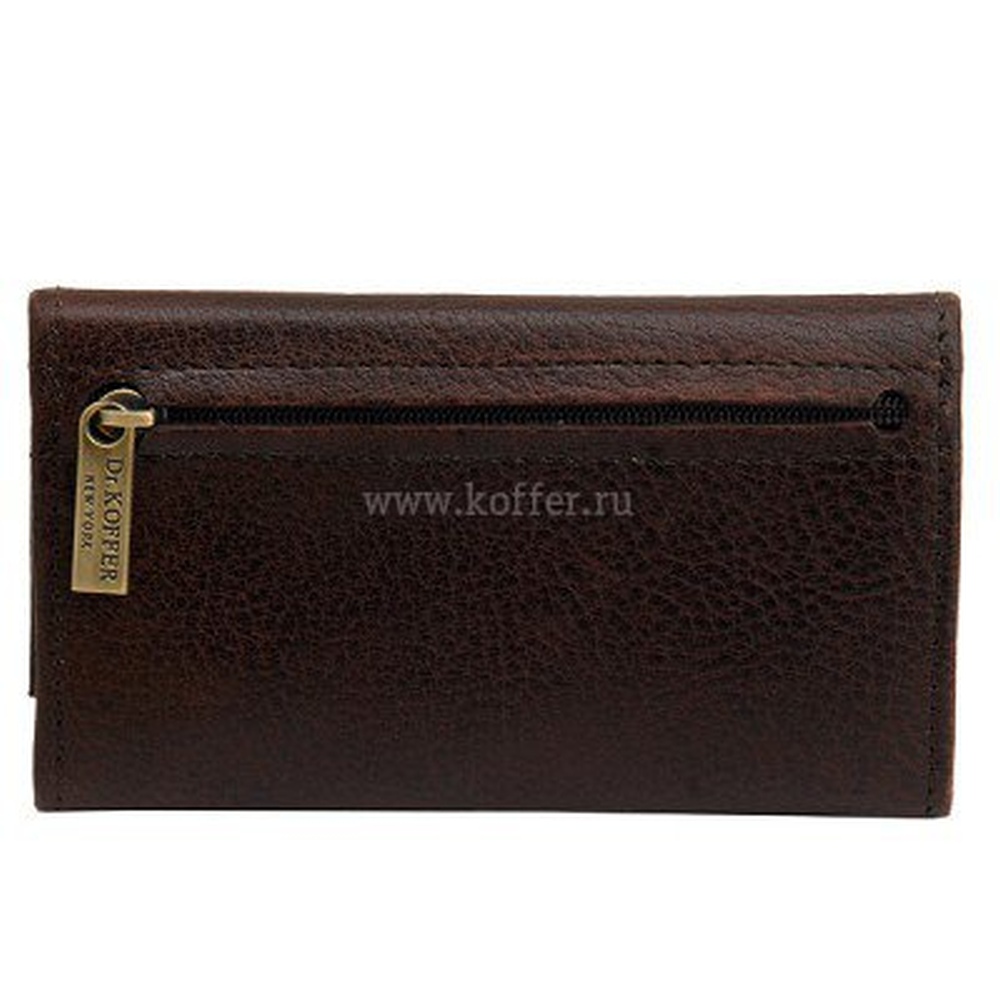 Ключница Dr.Koffer из натуральной кожи темно-коричневая