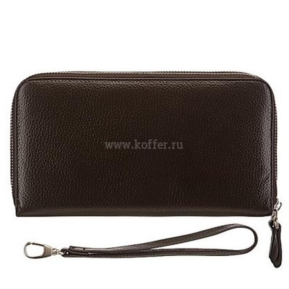 Портмоне Dr.Koffer из натуральной кожи коричневое