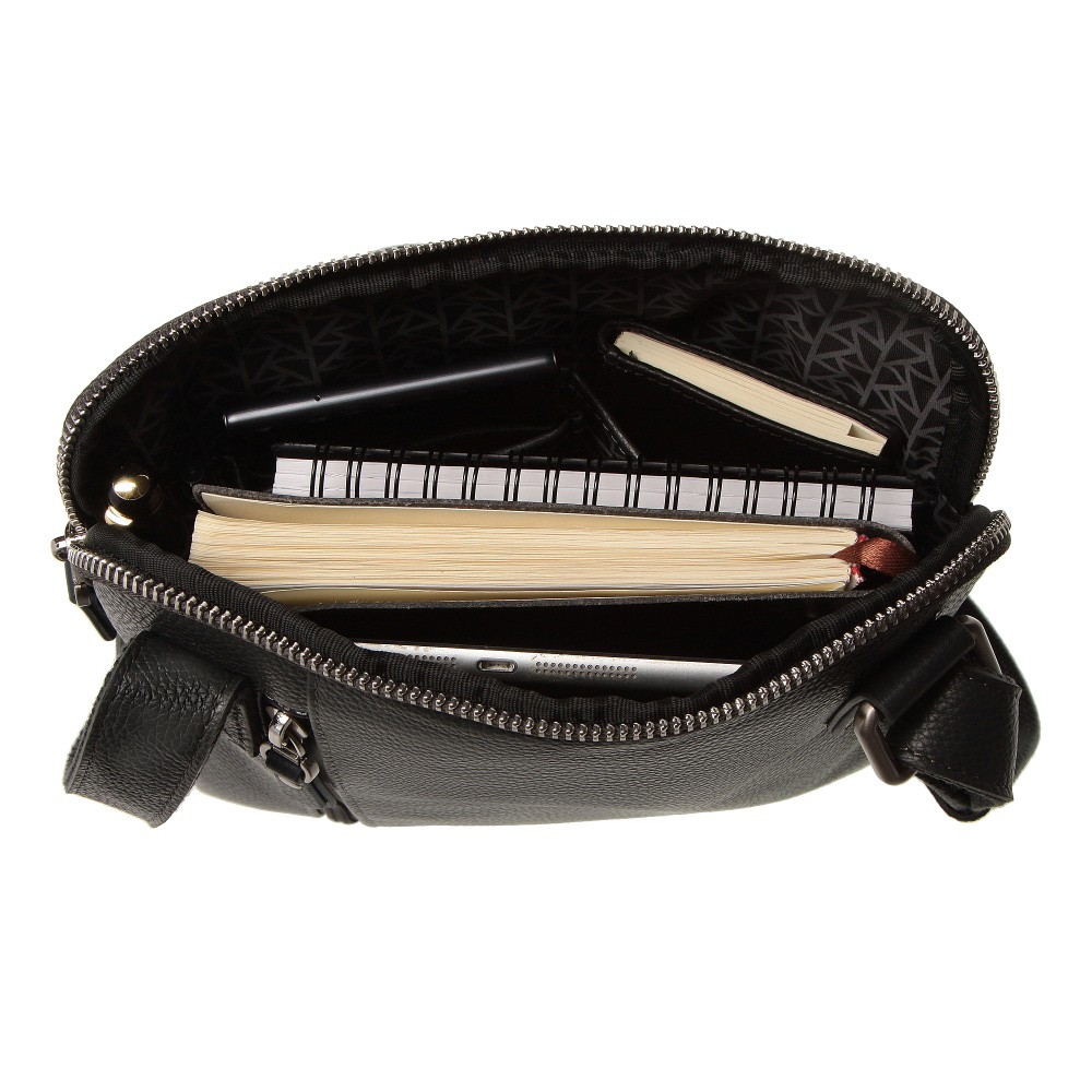 Сумка через плечо Dr.Koffer из натуральной кожи серая