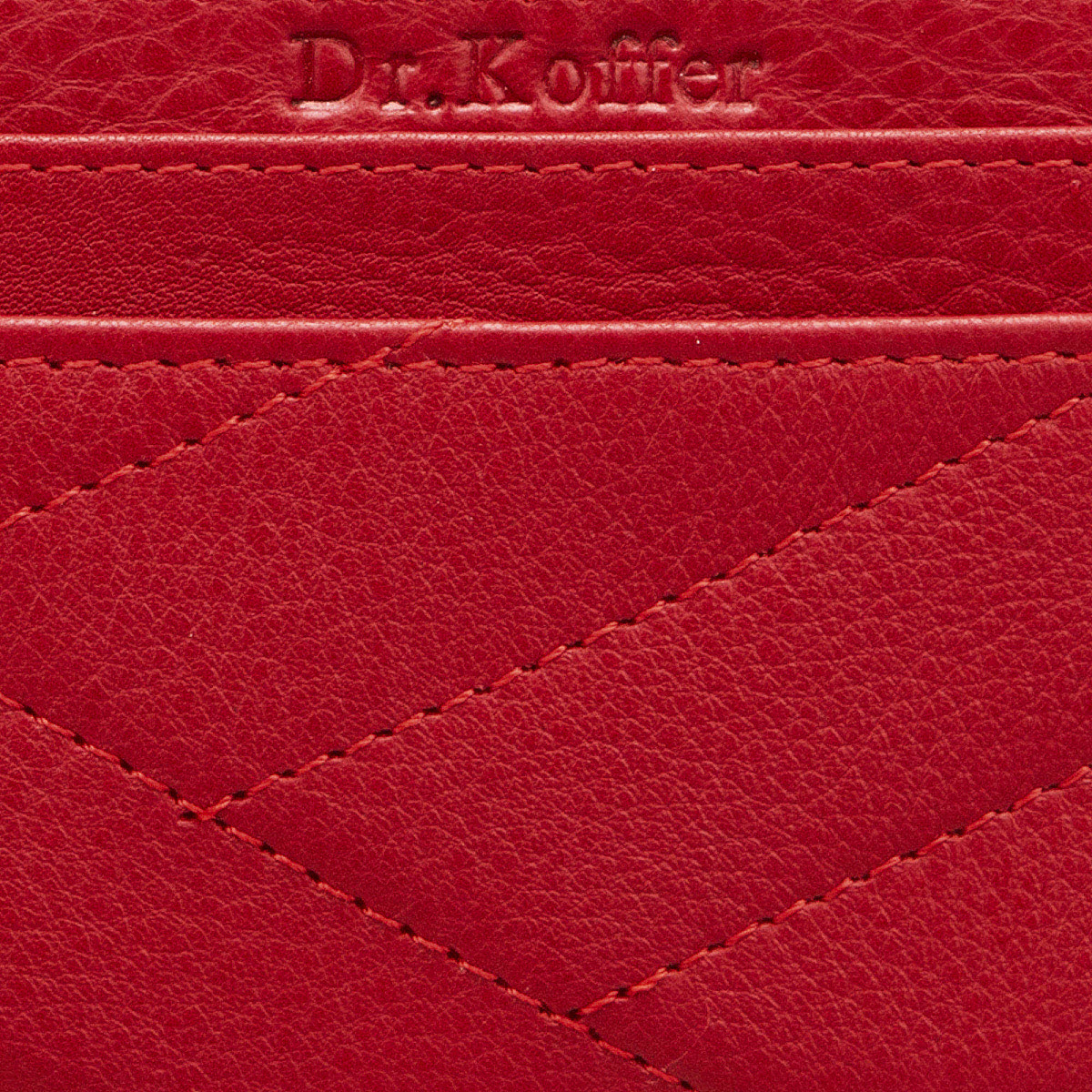 Кредитница Dr.Koffer из натуральной кожи красная