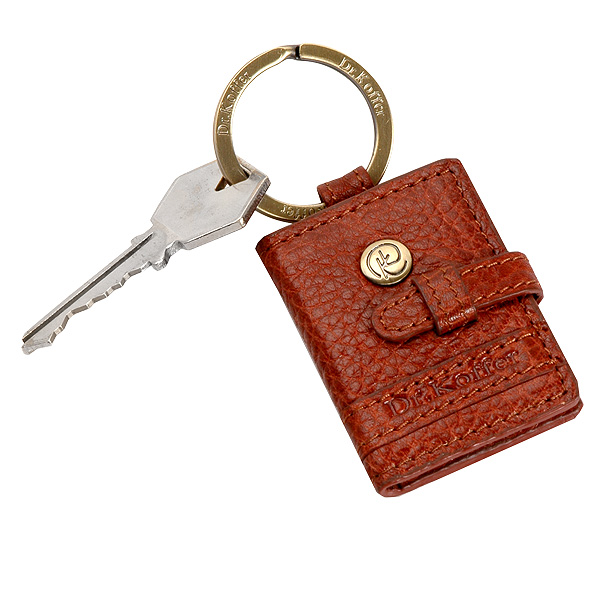 Брелок Dr. Koffer из натуральной кожи коричневый