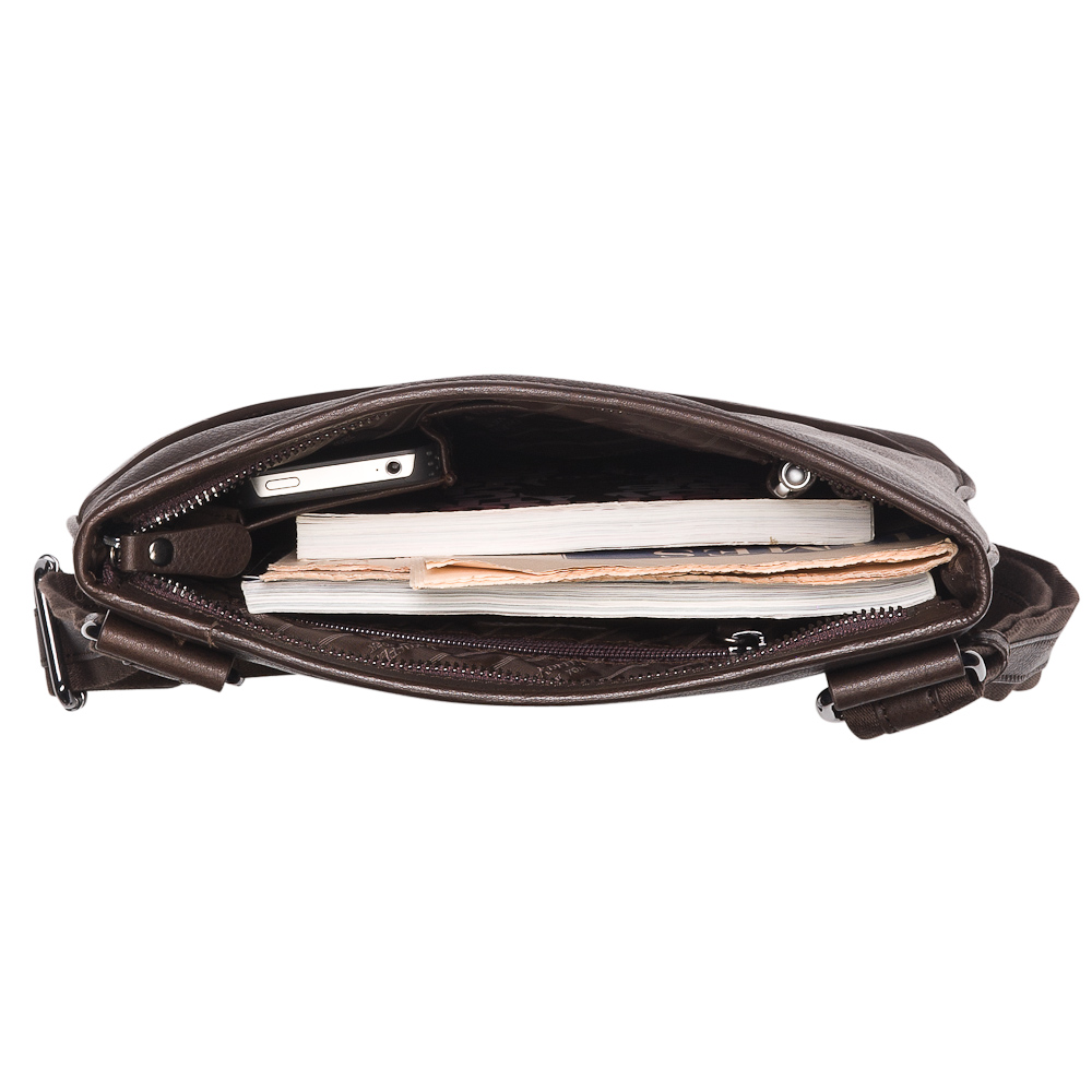 Сумка через плечо Dr.Koffer из натуральной кожи коричневая