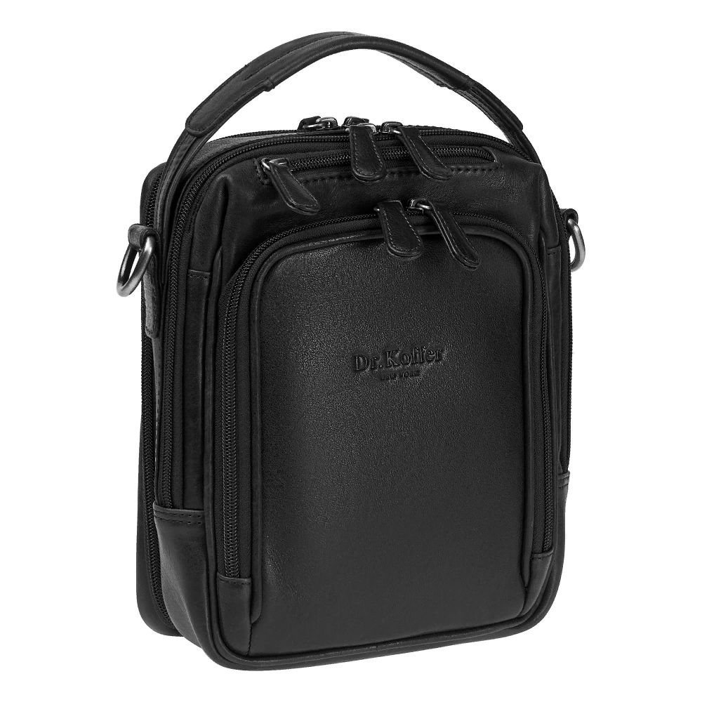 Сумка через плечо Dr.Koffer из натуральной кожи черная