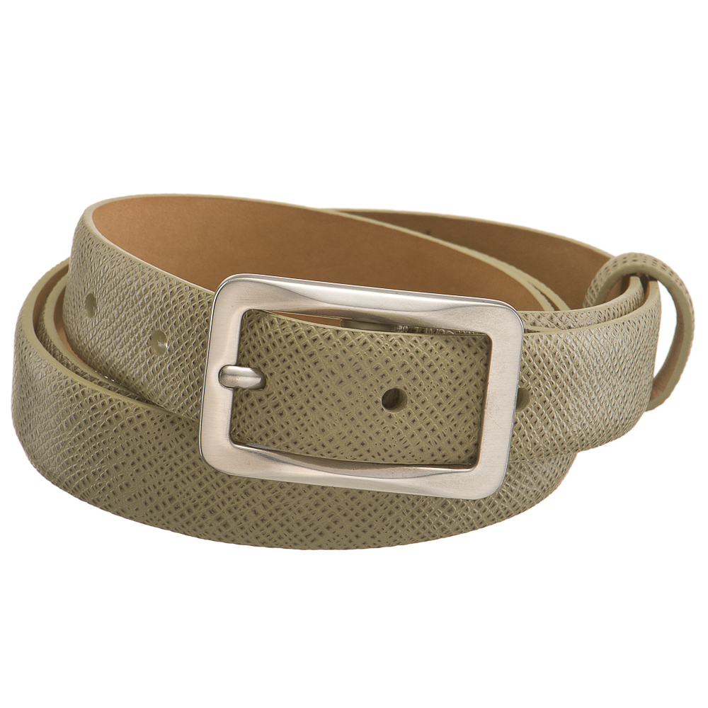 Ремень Dr. Koffer из натуральной кожи бежевый
