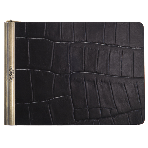 Зажим для денег Dr.Koffer из натуральной кожи черный