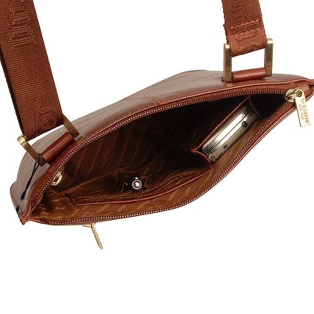 Сумка через плечо Dr.Koffer из натуральной кожи коричневая