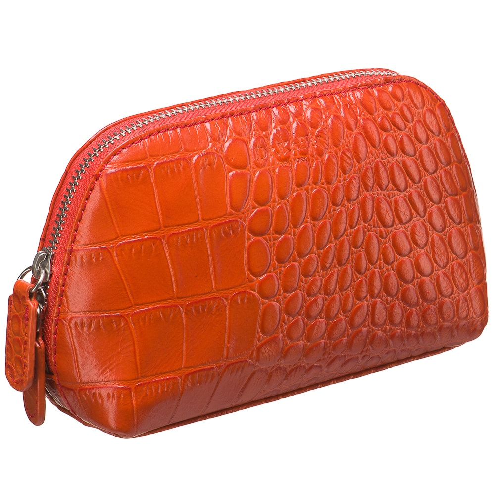 Косметичка Dr.Koffer из натуральной кожи красная