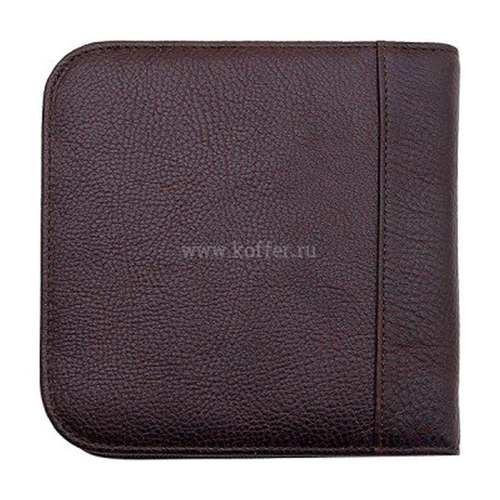 Футляр для CD Dr.Koffer из натуральной кожи коричневый