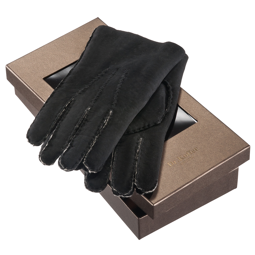 Др.Коффер H710062-144-04 перчатки мужские (9) Dr.Koffer черного цвета