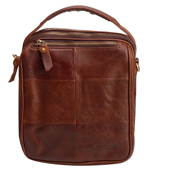 Сумка через плечо Dr.Koffer из натуральной кожи коричневая