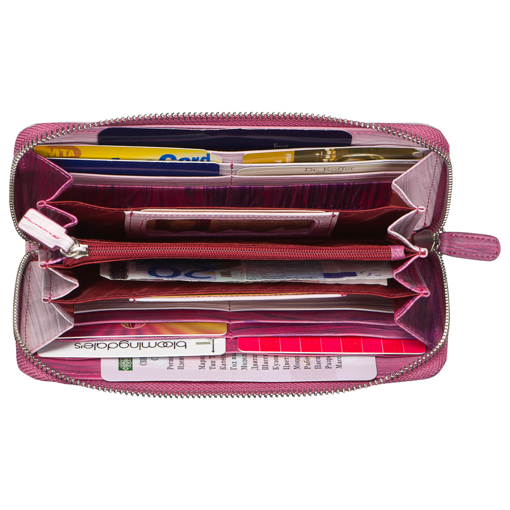 Портмоне Dr.Koffer из натуральной кожи фиолетовое