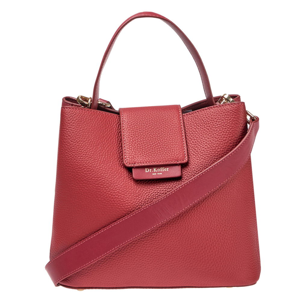 Сумка Dr.Koffer из натуральной кожи красная
