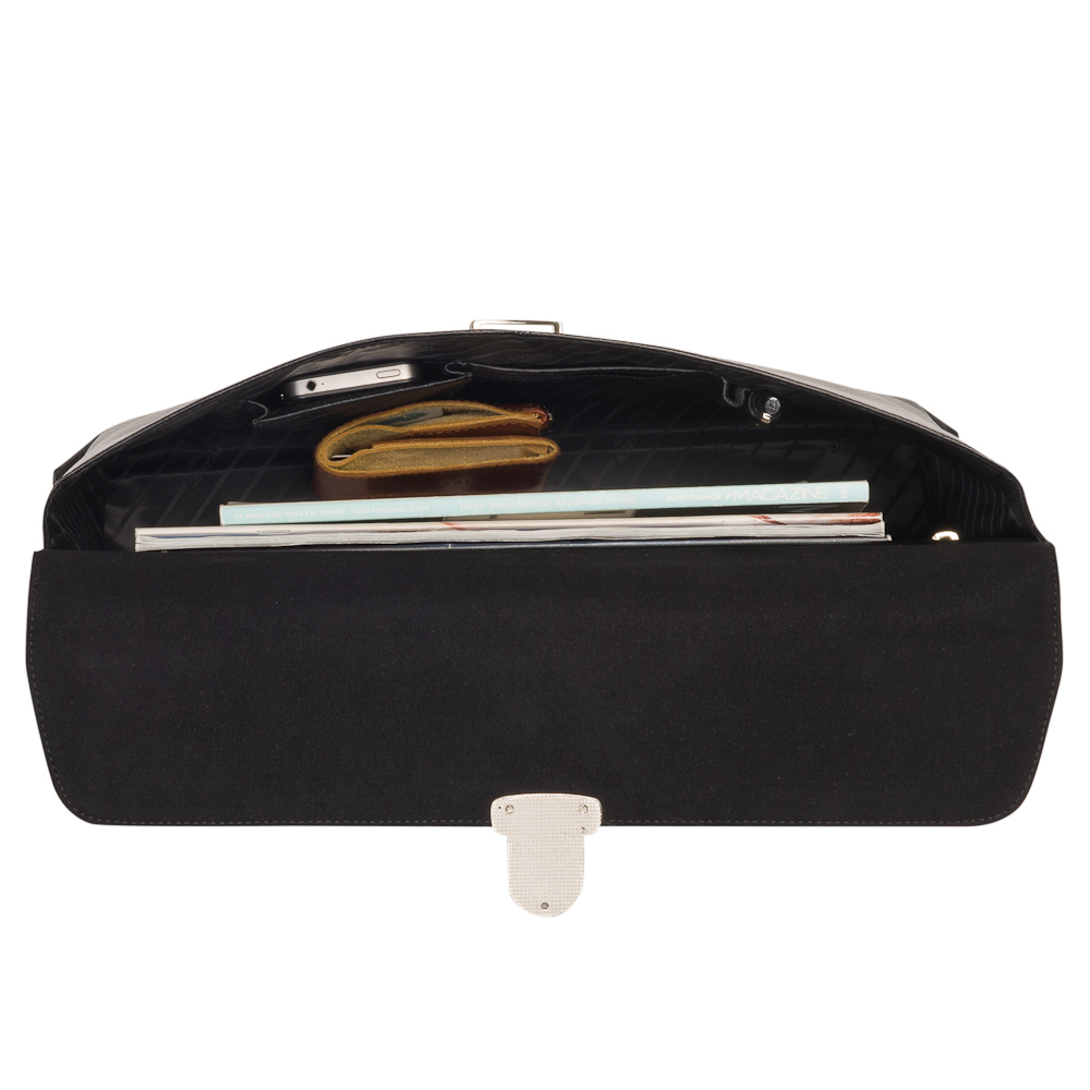 Портфель Dr.Koffer из натуральной кожи черный