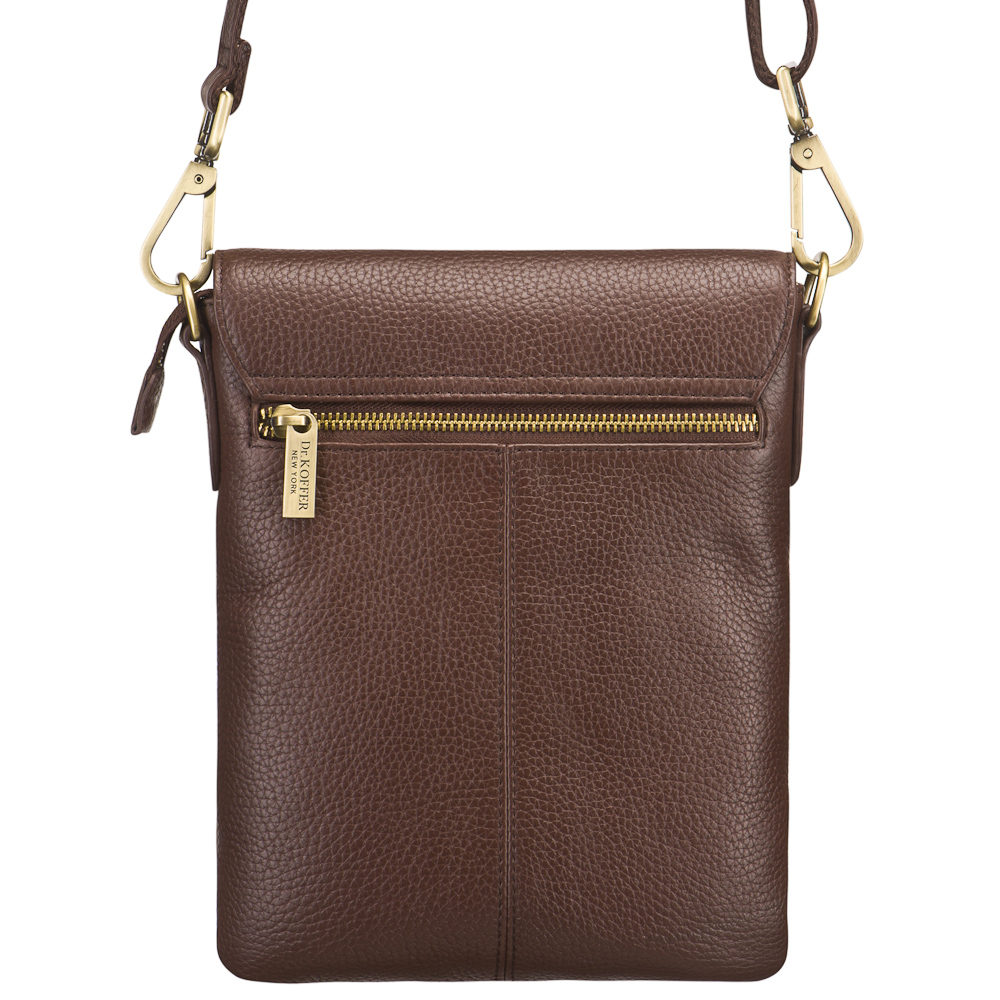 Сумка через плечо Dr.Koffer из натуральной кожи коричневая