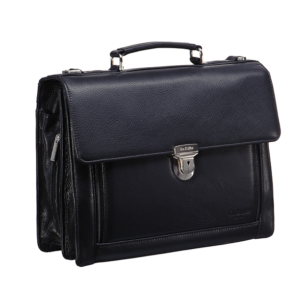 Деловой портфель с хорошей эргономикой (черного цвета) Dr.Koffer P241751-01-04