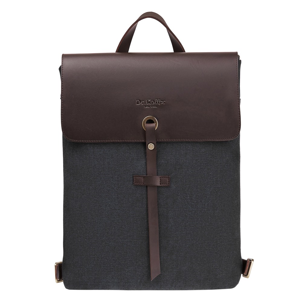 Рюкзак Dr.Koffer из натуральной кожи черный