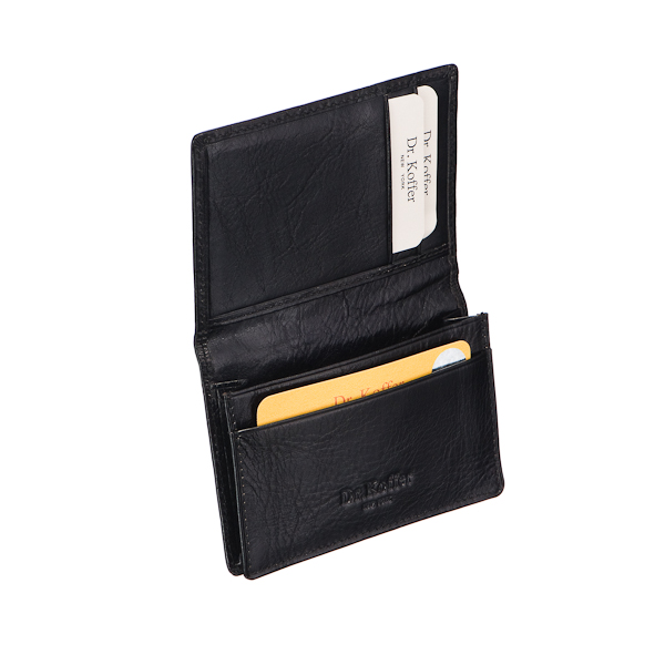 Визитница Dr.Koffer из натуральной кожи черная