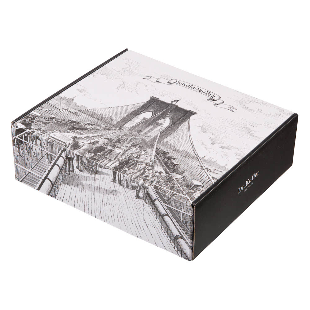 Деловая сумка Dr.Koffer из натуральной кожи черная