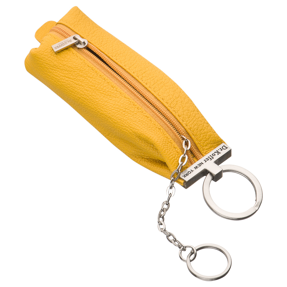 Ключница Dr.Koffer из натуральной кожи желтая