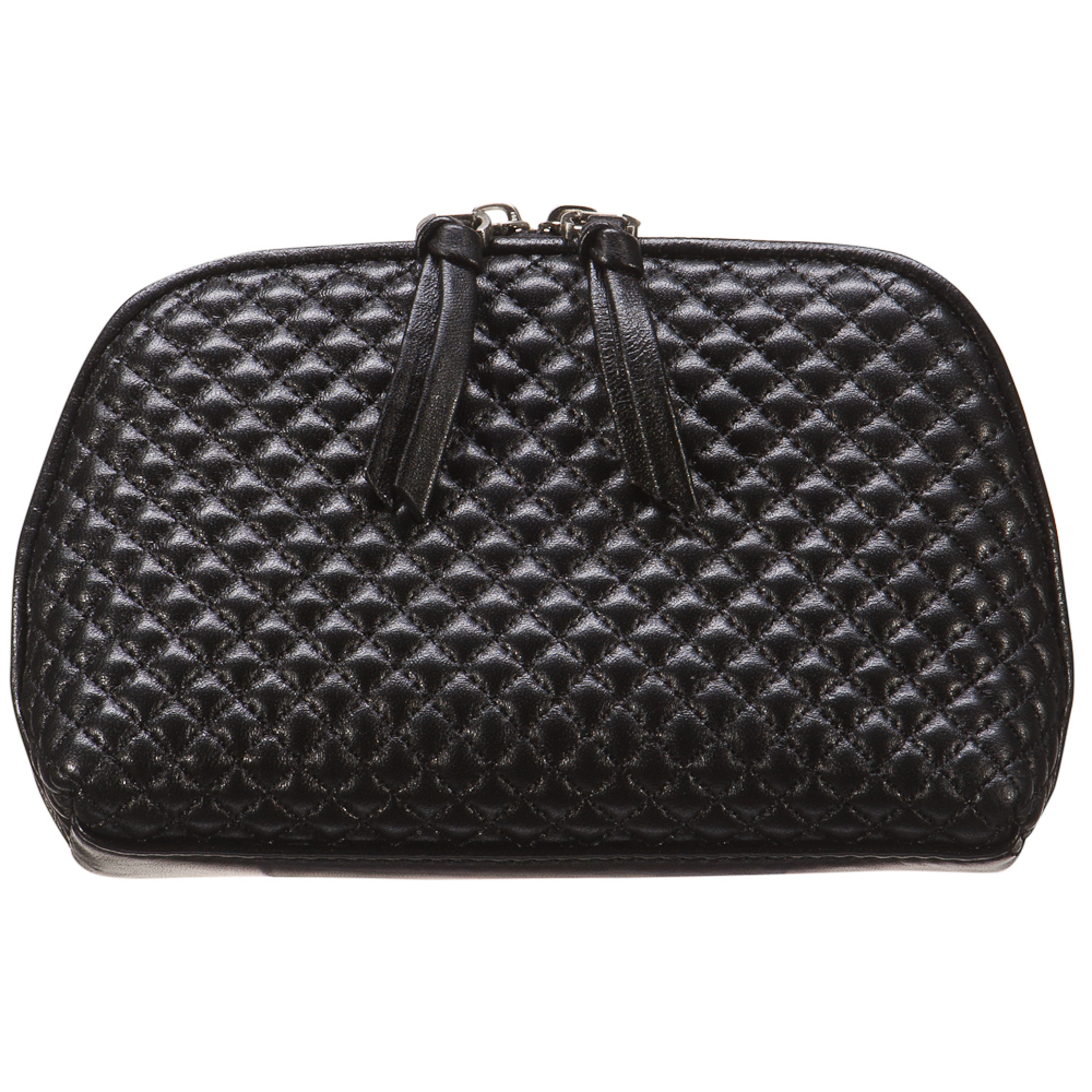 Косметичка Dr.Koffer из натуральной кожи черная