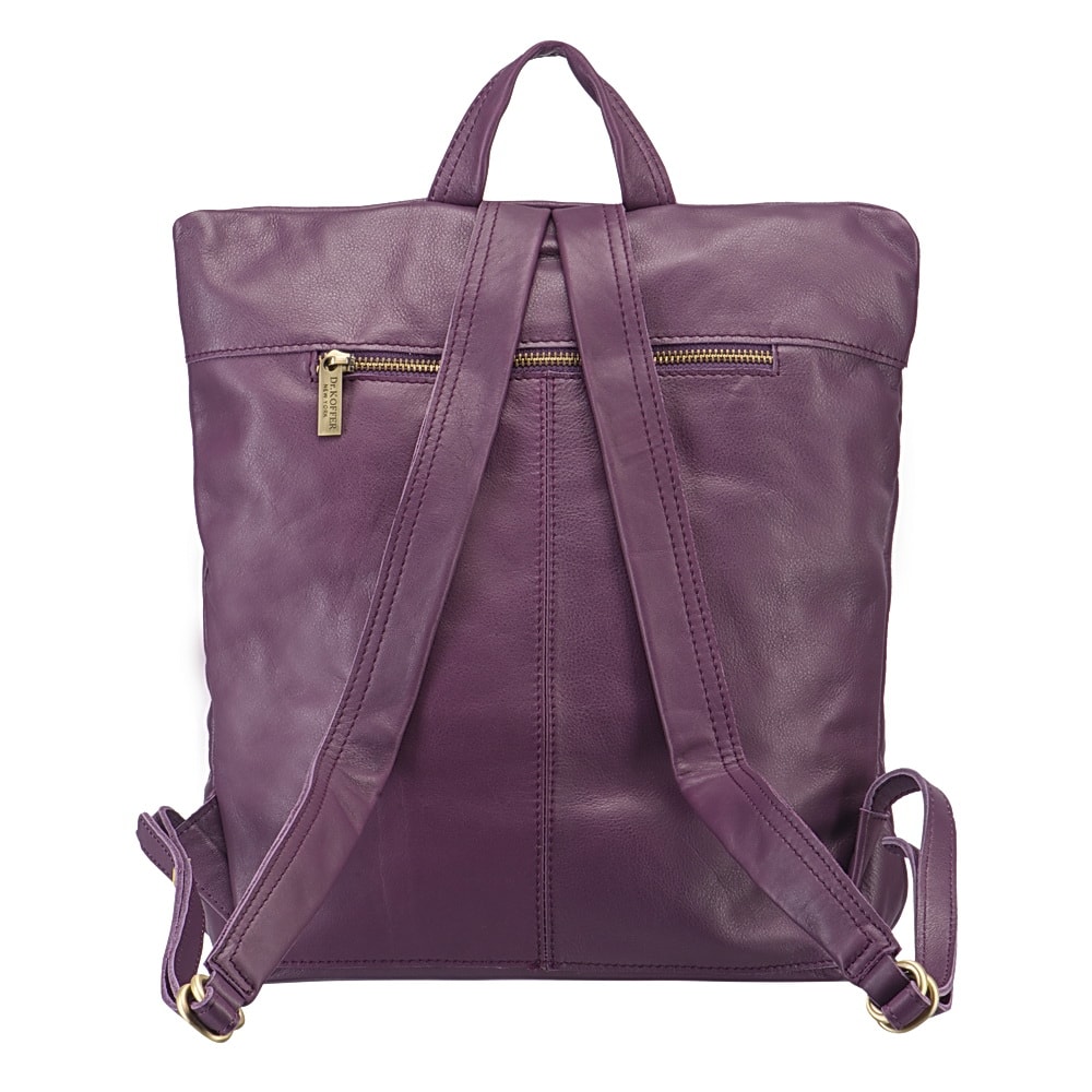 Рюкзак Dr.Koffer из натуральной кожи фиолетовый