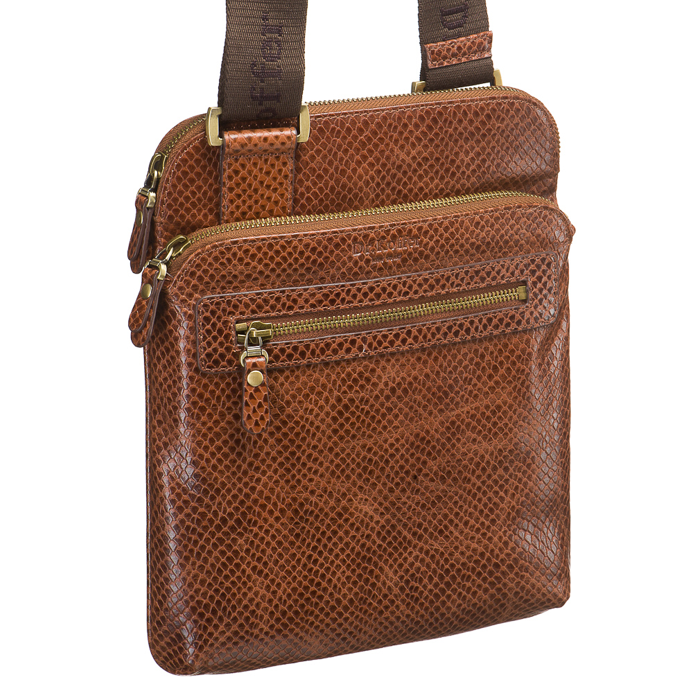 Сумка через плечо Dr.Koffer из натуральной кожи коричневая