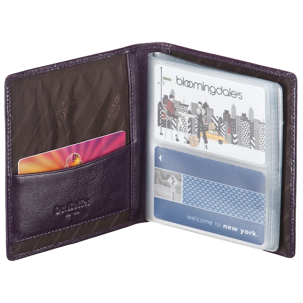 Визитница Dr.Koffer из натуральной кожи фиолетовая