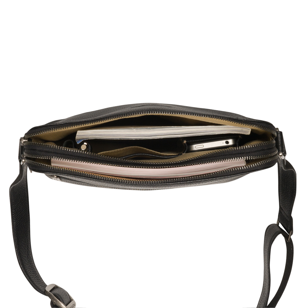 Черная мужская сумка на плечевом ремне Dr.Koffer M402535-82-04