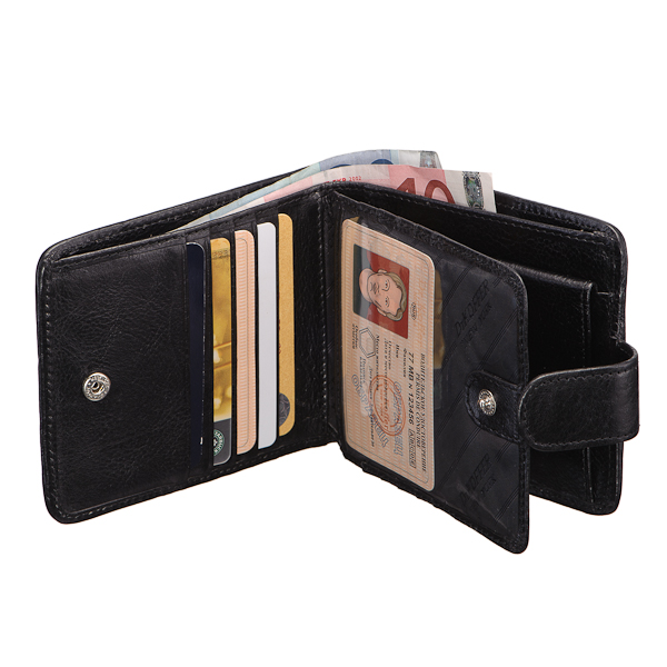 Портмоне Dr.Koffer из натуральной кожи черное