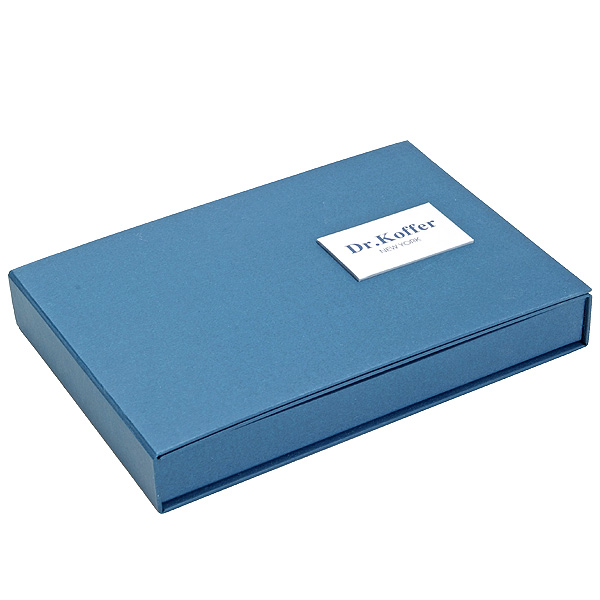 Подарочный набор: обложка для документов и ключница синего цвета Dr.Koffer X510281-01-04