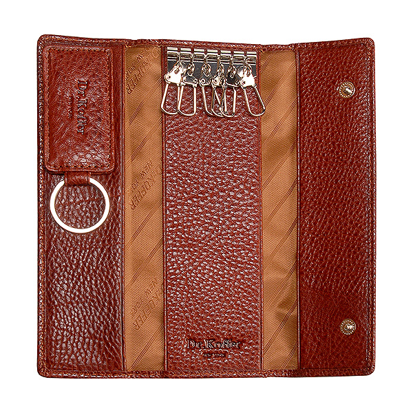 Ключница Dr.Koffer из натуральной кожи светло-коричневая